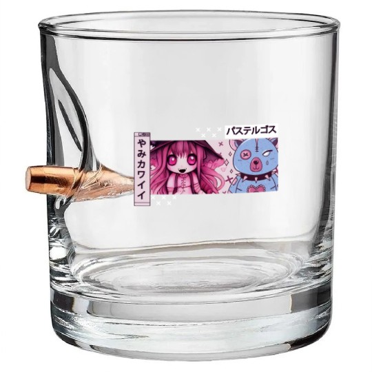 Yami Kawaii Witch Chibi Anime Japanese Aesthetic Bullet Whiskey Glasses