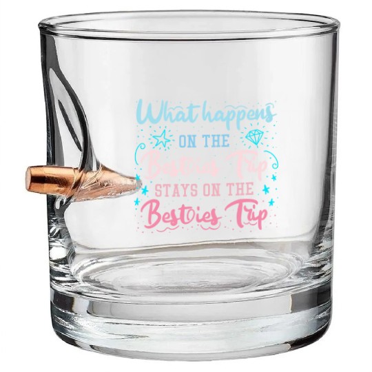 Besties Trip Vacation with Friends Spring Break Bullet Whiskey Glasses