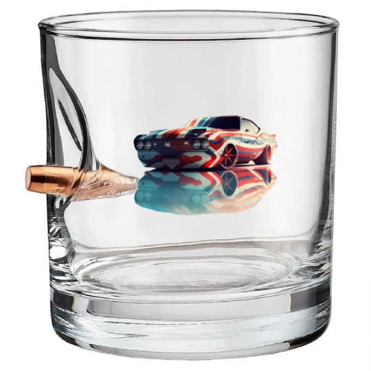 American pride and raw horsepower Bullet Whiskey Glasses