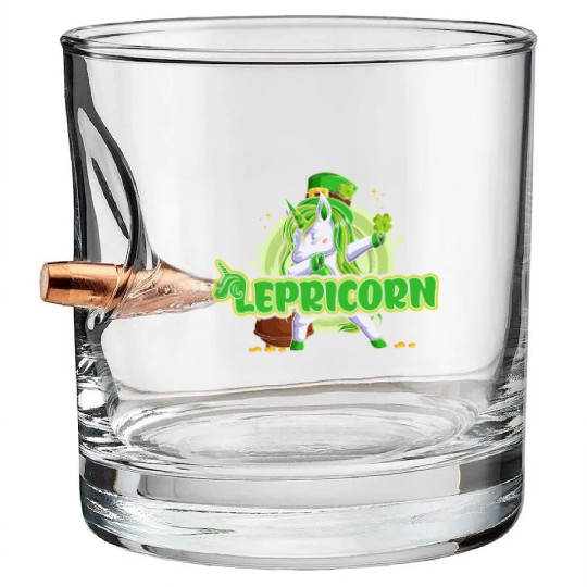 Lepricorn St. Patrick's Day Unicorn Bullet Whiskey Glasses
