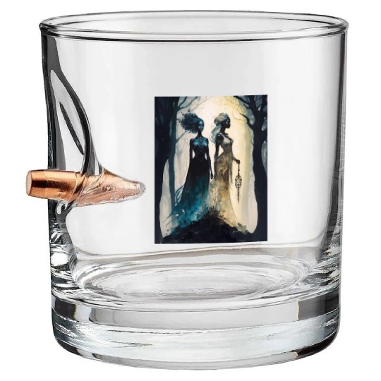Black Nature Goddess - African American, Woodland Bullet Whiskey Glasses