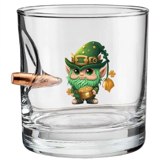 St. Patrick's Day Elf Saint Patricks Day Outfit Bullet Whiskey Glasses