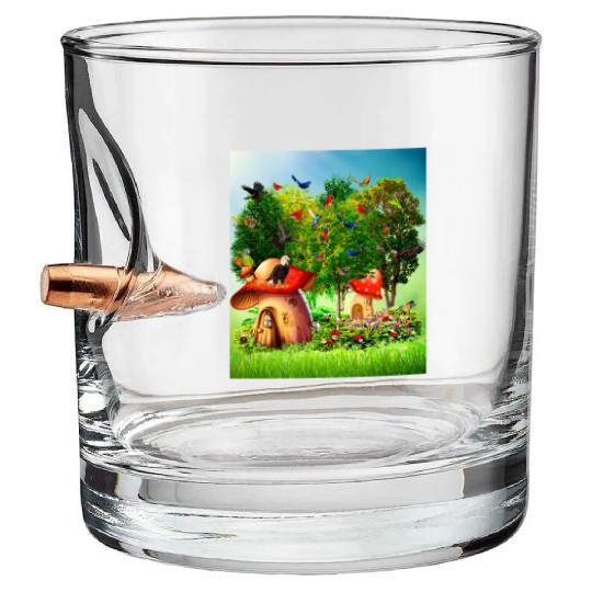 paradise forest Bullet Whiskey Glasses