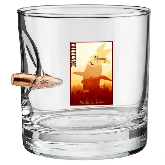 Cheyenne Wyoming wild west town Bullet Whiskey Glasses