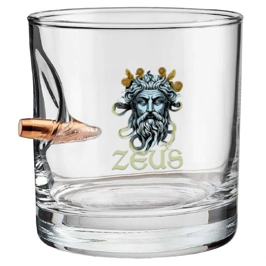 Greek God Zeus Greece Ancient Mythology Bullet Whiskey Glasses