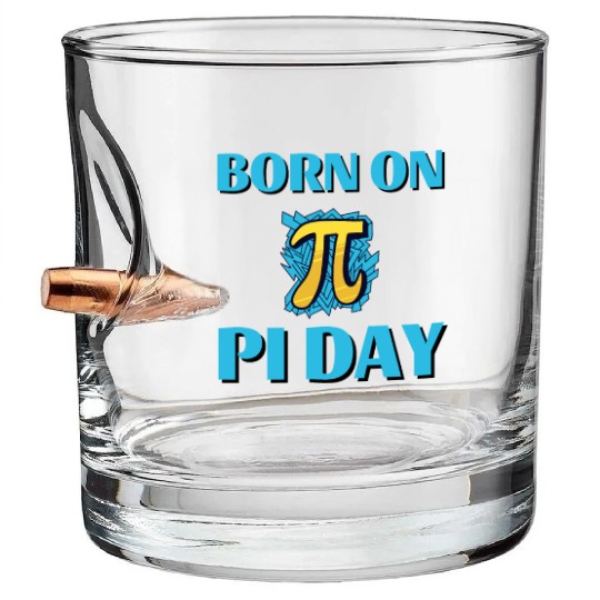 Born on pi day cool math Bullet Whiskey Glasses