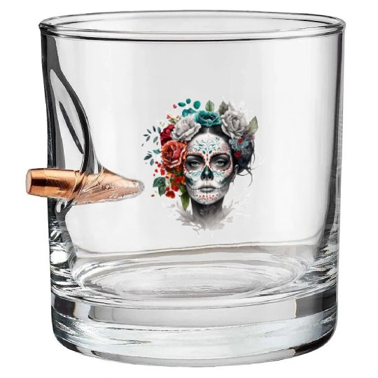 Frida Mexican frida kahlo woman painter art Bullet Whiskey Glasses