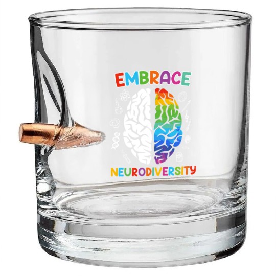 Autism Embrace Neurodiversity Autistics Bullet Whiskey Glasses
