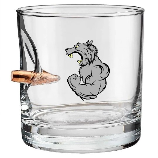 wolf beast 2 Bullet Whiskey Glasses