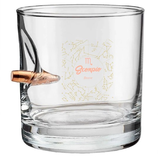 Scorpio Brave Astronomy Bullet Whiskey Glasses