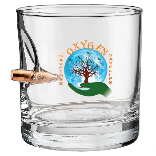 Save Tree save Life Bullet Whiskey Glasses