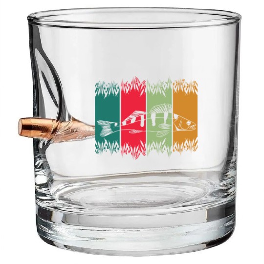 Walleye - walleye fishing Bullet Whiskey Glasses