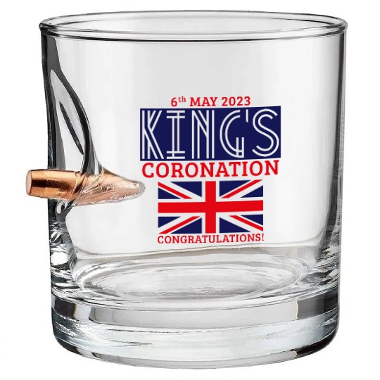 King’s Coronation, 6th May 2023 Congratulations, N Bullet Whiskey Glasses