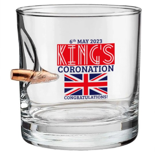 King’s Coronation, 6th May 2023 Congratulations, R Bullet Whiskey Glasses