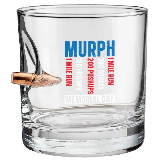 Patriotic Veteran USA Flag American Memorial Day Bullet Whiskey Glasses