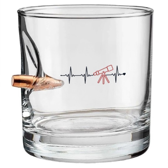 Astronomy Heartbeat Cosmologist Astrophysicist Bullet Whiskey Glasses