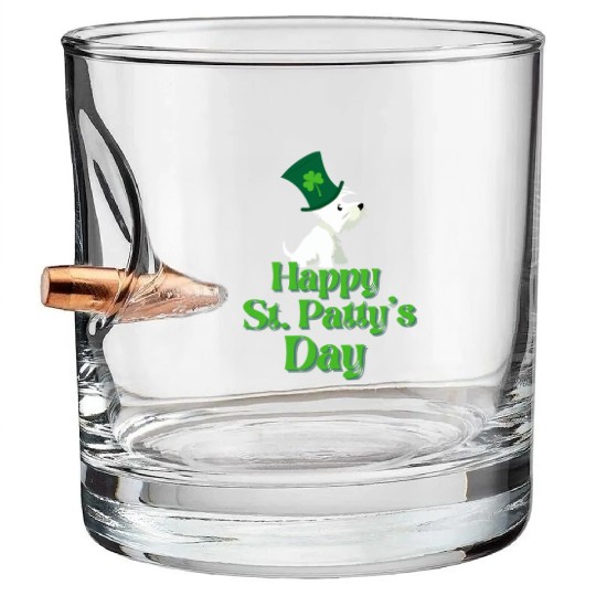 Happy St Patrick's day Bullet Whiskey Glasses