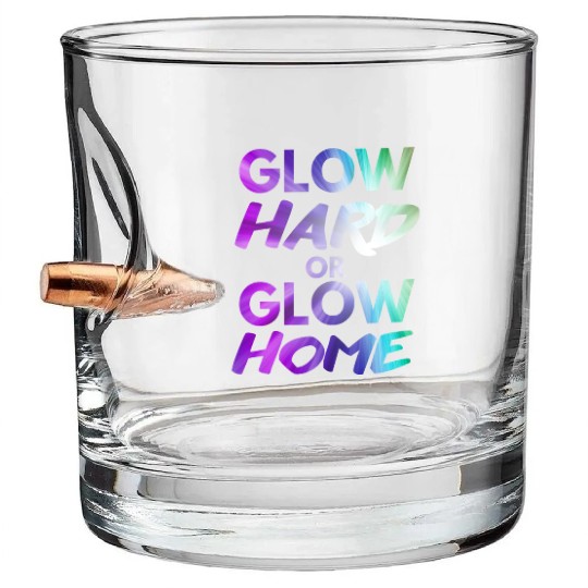 Glow Hard Or Glow Home | Neon colors Bullet Whiskey Glasses