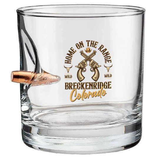 Breckenridge Colorado wild west town Bullet Whiskey Glasses