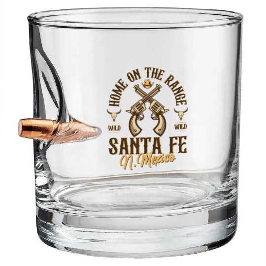 Santa Fe New Mexico wild west town Bullet Whiskey Glasses