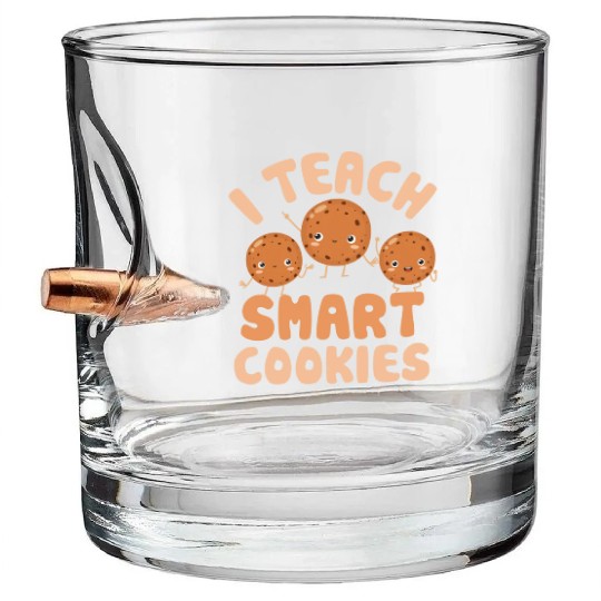 I Teach Smart Cookies Preschool Teacher Bullet Whiskey Glasses