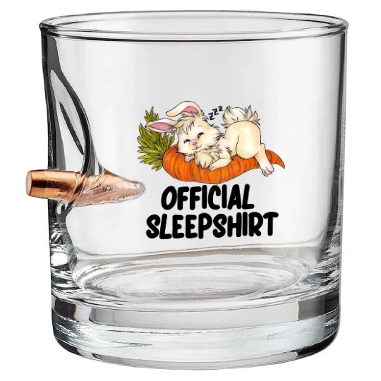 Sleep Bullet Whiskey Glasses Sleeping Cute Bunny Chibi Rabbit