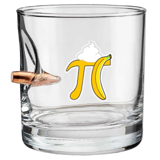 Banana Cream Pi Funny Pi Day Math Teacher Gift T Bullet Whiskey Glasses