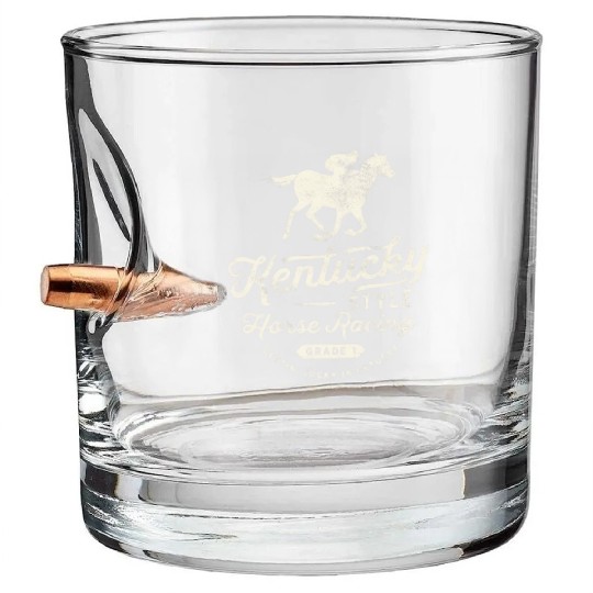 Funny Derby Day Kentucky style horse racing T Shi Bullet Whiskey Glasses