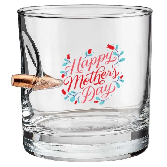 I love my mom Bullet Whiskey Glasses