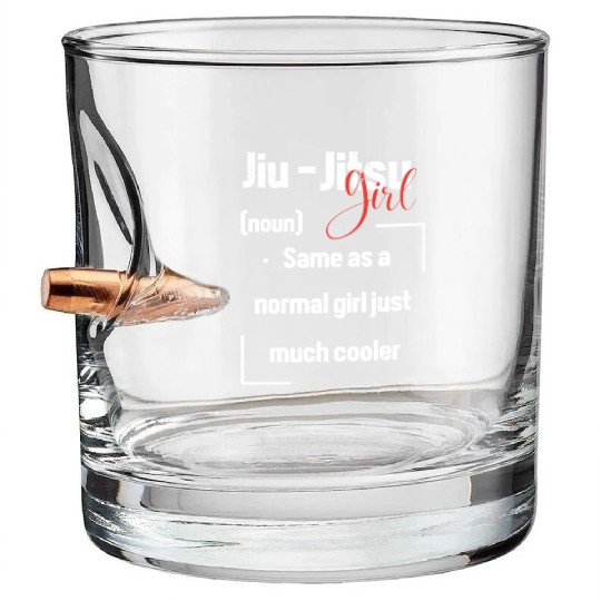 Martial Arts Bjj For Women Funny Jiu Jitsu Girl Bullet Whiskey Glasses