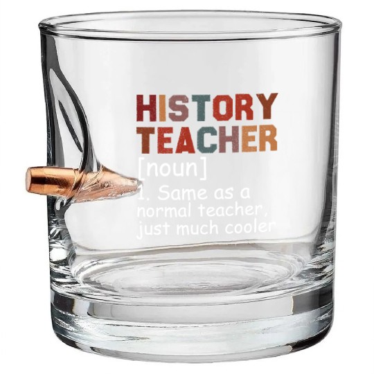 History Teacher Definition Cool Back To School Bullet Whiskey Glasses