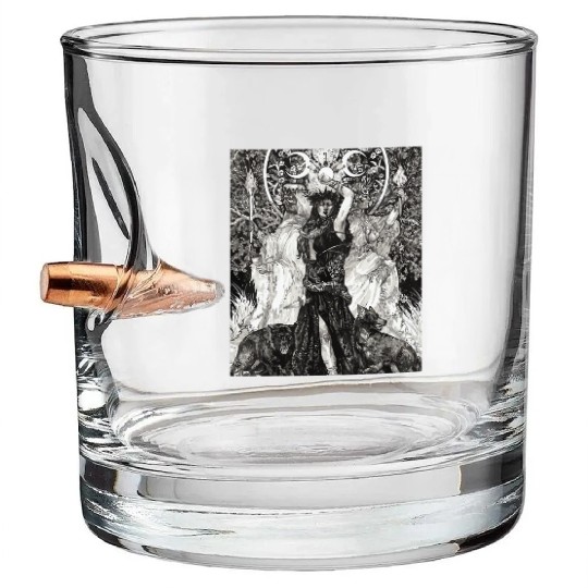The Goddess Hecate Tarot Card Triple Wiccan Pagan Bullet Whiskey Glasses