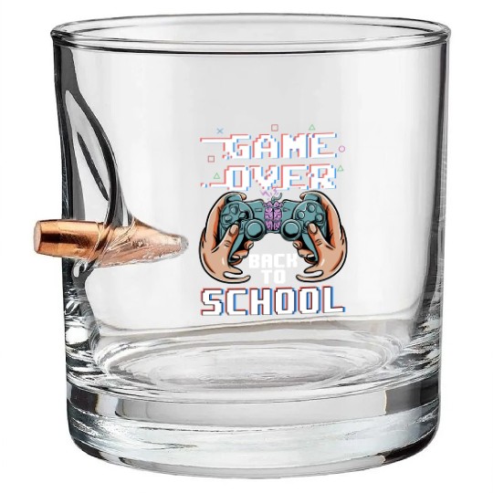 Video Game Controller Back To School Bullet Whiskey Glasses
