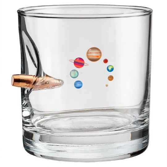 Earth Lover Celestial Body Fan Funny Galaxy Explo Bullet Whiskey Glasses