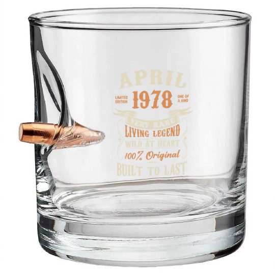 April 1978 Birthday Surprise Bullet Whiskey Glasses
