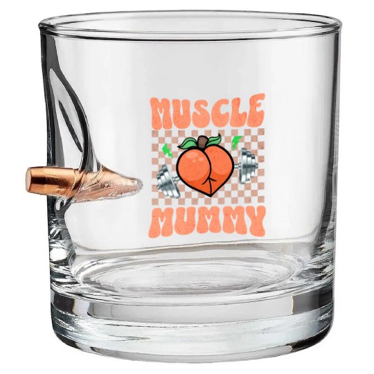 Muscle Mommy Gym Bodybuilder and Weightlifting Gif Bullet Whiskey Glasses