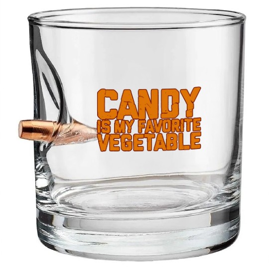 Candy Is My Favorite Vegetable 2 Bullet Whiskey Glasses