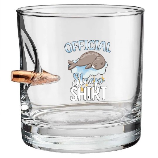 Official Sleep Bullet Whiskey Glasses Seal