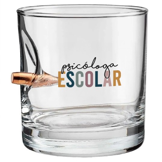 School Psychologist Gift Bullet Whiskey Glasses