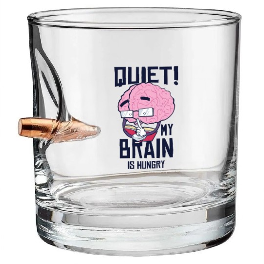 Book Lover Brain Reading Books Literature Bullet Whiskey Glasses