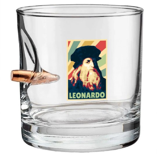Leonardo Da Vinci Vintage Colors Bullet Whiskey Glasses