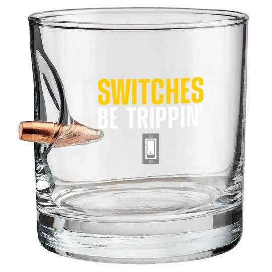Funny Electrician Art Men Women Electrical Switche Bullet Whiskey Glasses