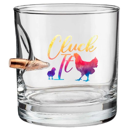 Chicken Farmer Chicken Whisperer Farm Animal Bullet Whiskey Glasses
