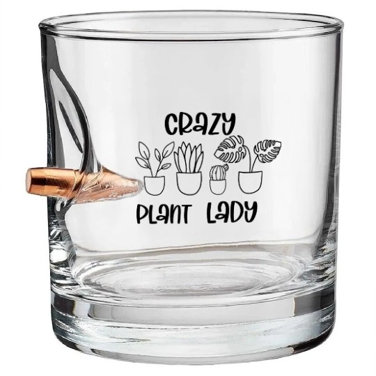 Plants Crazy plant lady Bullet Whiskey Glasses