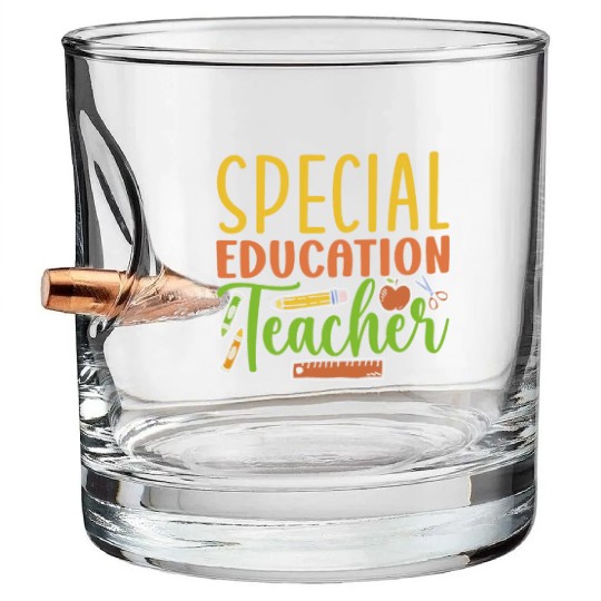 Special Education Teacher Cute Sped Awareness Bullet Whiskey Glasses