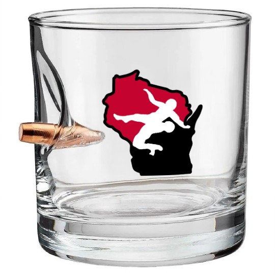 Wisconsin Wrestling Bullet Whiskey Glasses