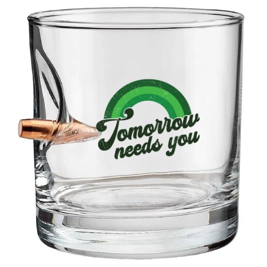Rainbow Mental Health Tomorrow Needs You Bullet Whiskey Glasses