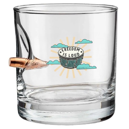 Bongo Drum Freedom Is Loud Music Lover Bullet Whiskey Glasses