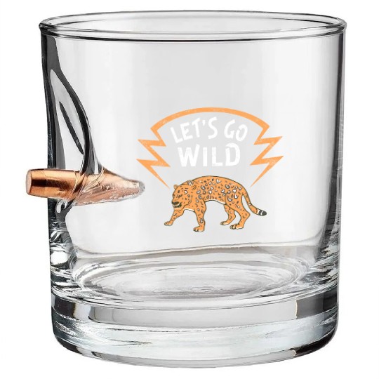 Wildlife Jaguar Wild Animal Lover Bullet Whiskey Glasses