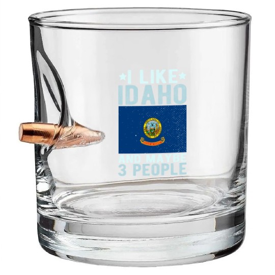 Idaho Flag US State Bullet Whiskey Glasses